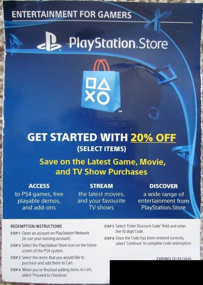 Ps4 game deals store discount code