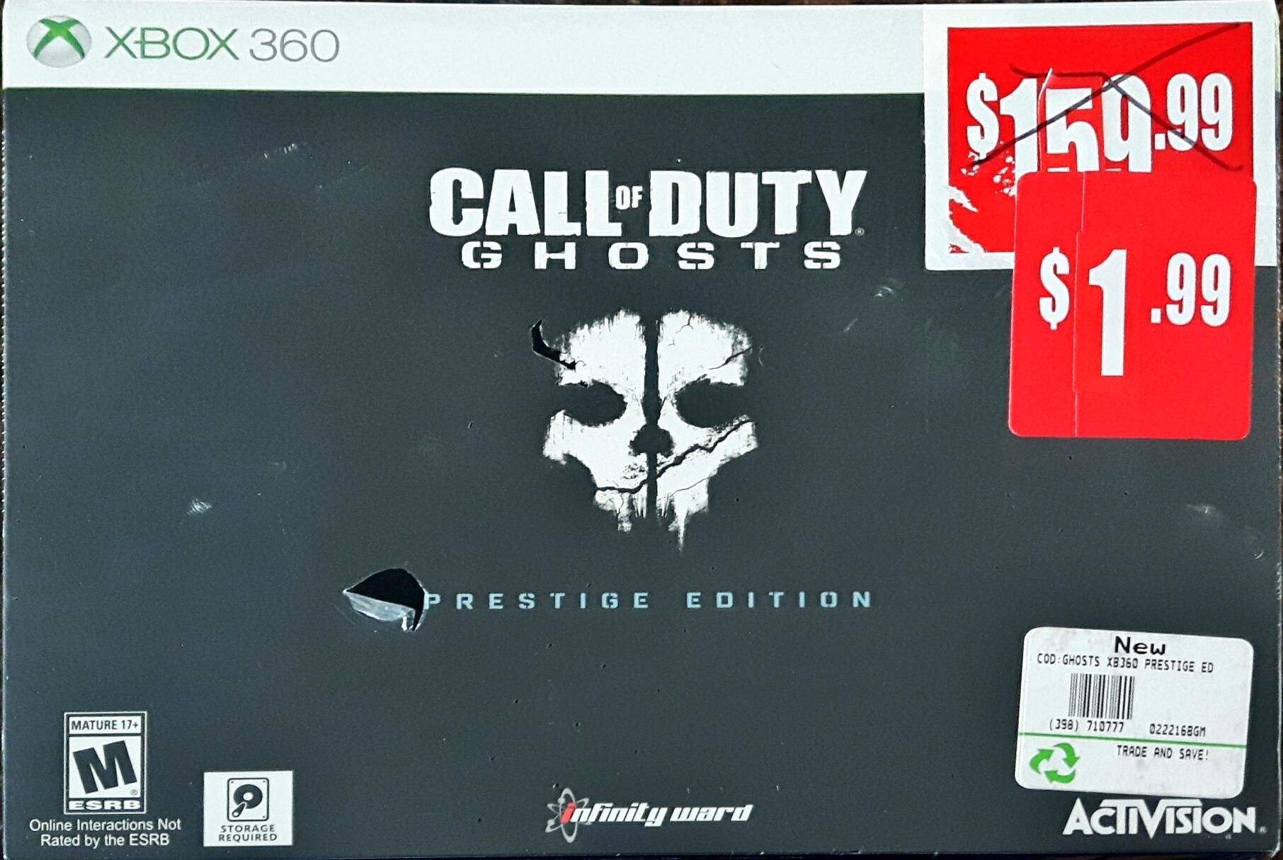 X360 Call of Duty - Ghosts - Prestige Edition - Complete - Game in ste