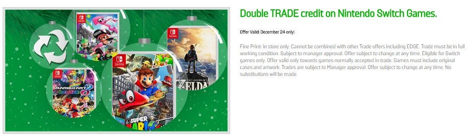  EB Games Double TRADE Credit On Nintendo Switch Games Dec 24 ONLY RedFlagDeals Forums