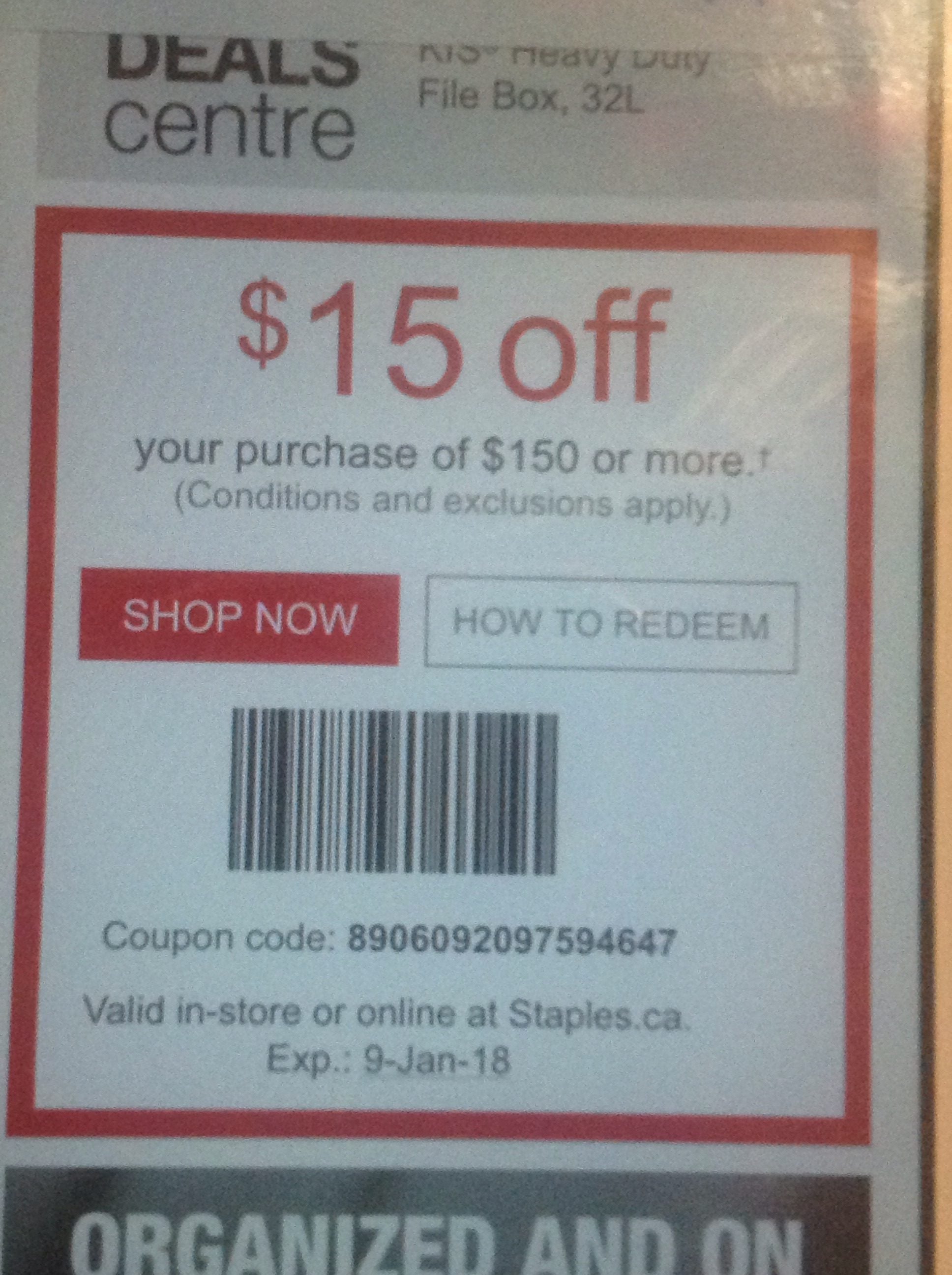 Staples canada store coupons