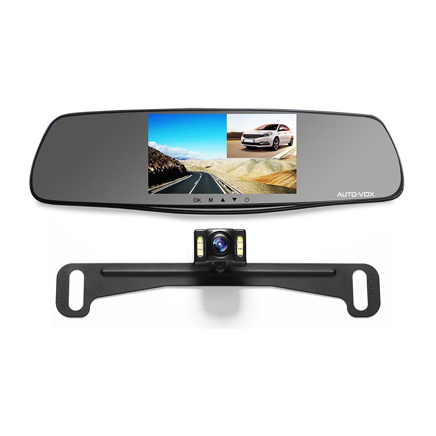 Auto-Vox Portable Dash Cam Wifi Car Recorder Camera Front and Rear