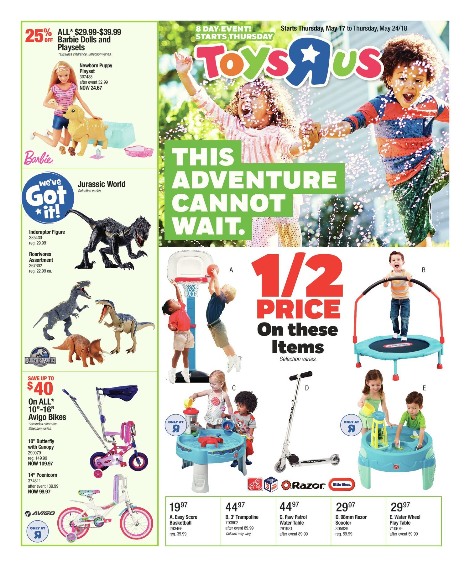 Toys R Us Weekly Flyer 8 Day Event This Adventure Cannot Wait May 17 24 Redflagdeals Com - corn peg race champion roblox