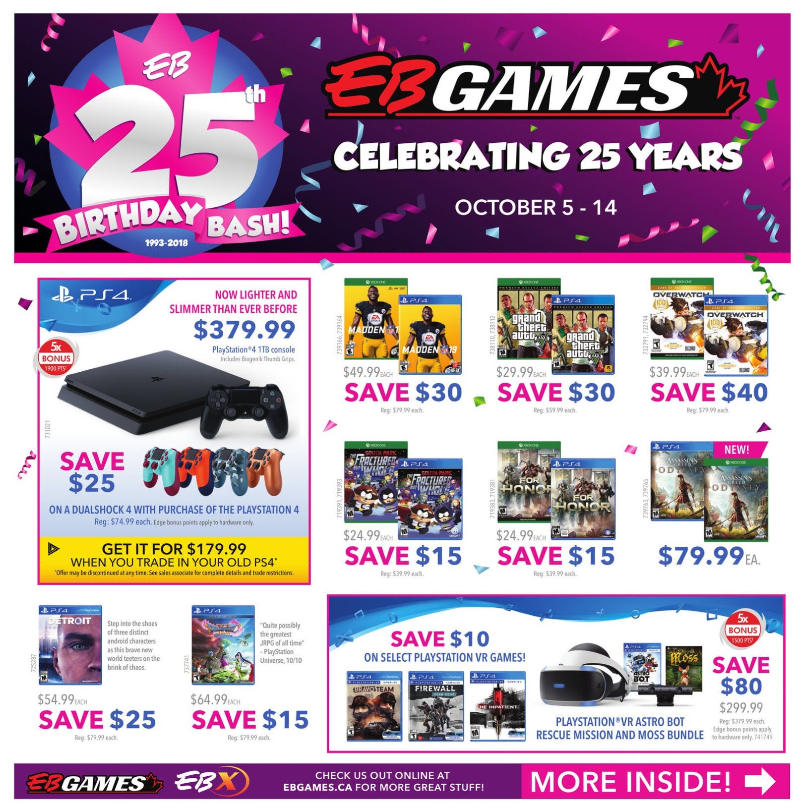 Adventure Time Card Wars Eb Games Cardfssn Org - eb games weekly flyer 25th birthday bash oct 5 14