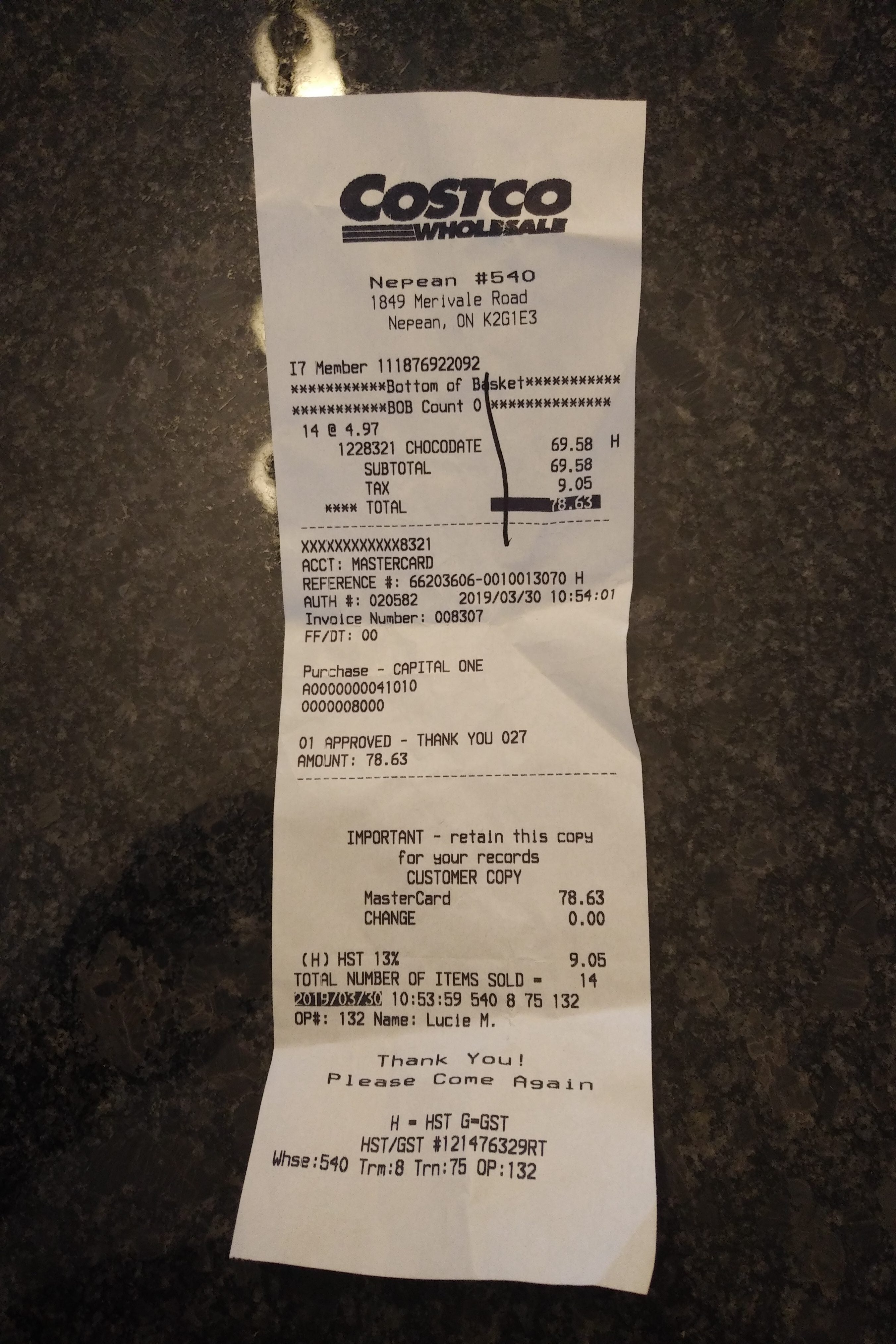 [Costco] Chocodate 4.97 (YMMV found at Hunt Club Road location in