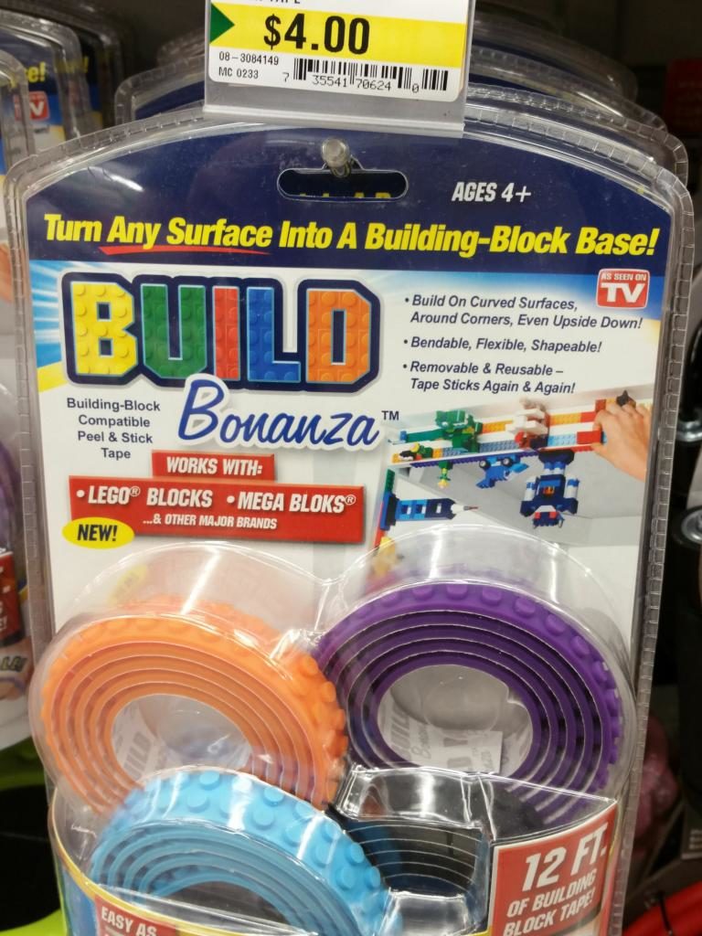 Build Bonanza Peel & Stick Tape for Building Blocks Flexible Bendable  Shapeable