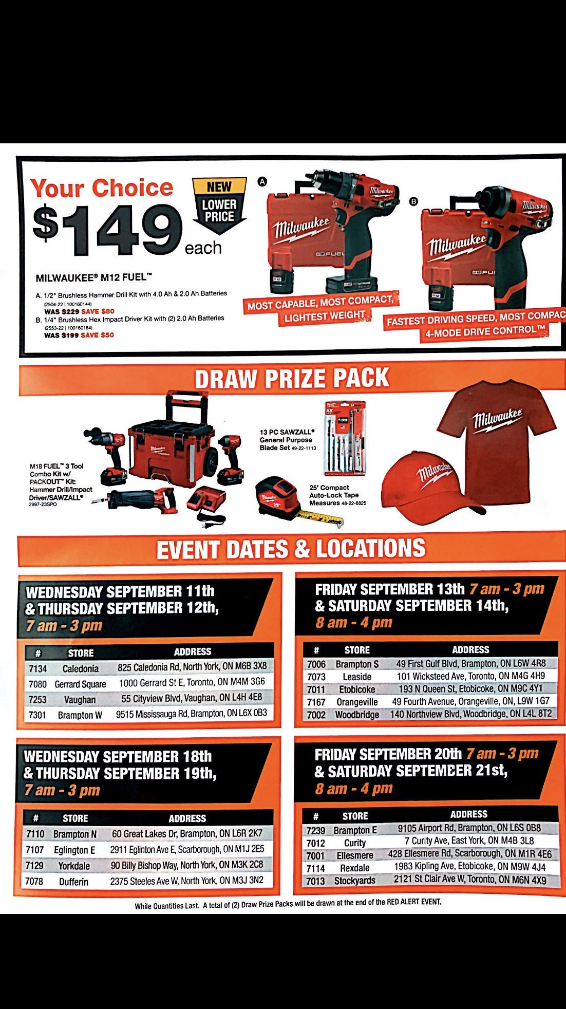 Home Depot Canada messed up their flyer for Thursday! : r/MilwaukeeTool