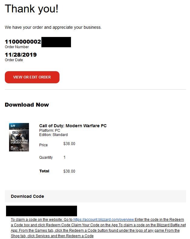 Gamestop USA] Modern Warfare PC Digital Code $38 USD/$52.33 CAD (Paypal) -  RedFlagDeals.com Forums