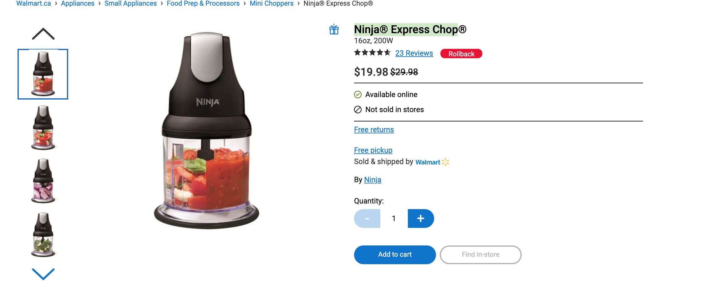 Ninja 16 oz. Express Food Chopper