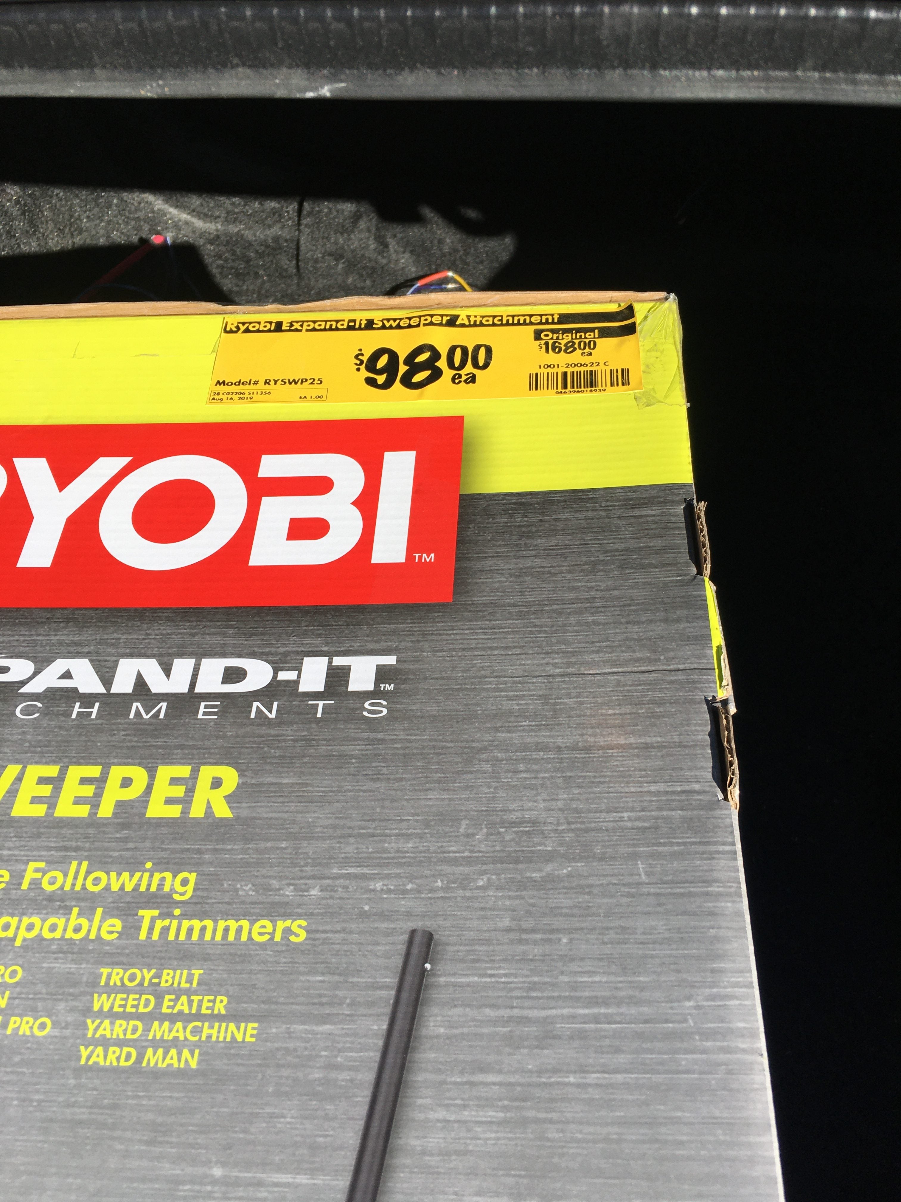 Bloom instruktør Gammeldags Home Depot] Ryobi 9' Expand-It Brush Sweeper Attachment $98 YMMV -  RedFlagDeals.com Forums