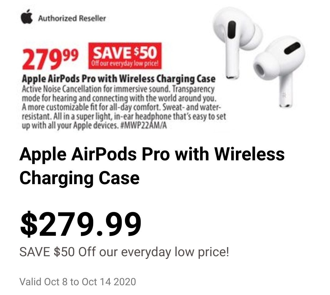 London Drugs Apple AirPods Pro 279.99 AB Only RedFlagDeals