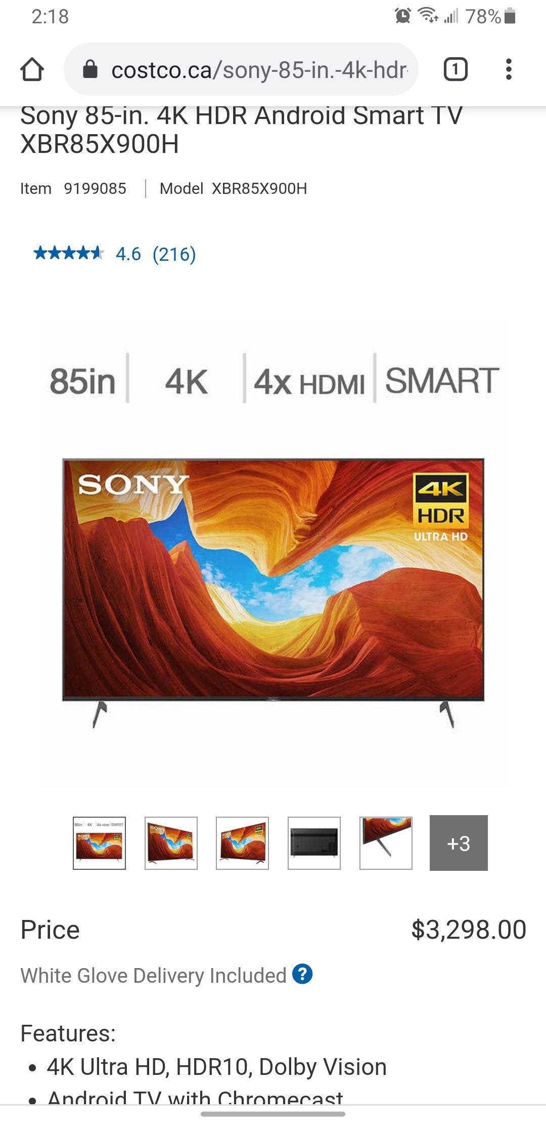 Sony 75 Inch Tv Costco