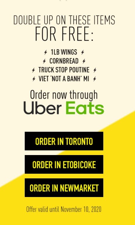 Union Chicken] BOGO Union Chicken. Wings and more until Nov 10 