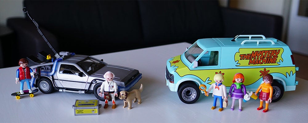 Playmobil - Back to The Future Delorean - 70317 & Scooby-Doo! Mystery  Machine - 70286