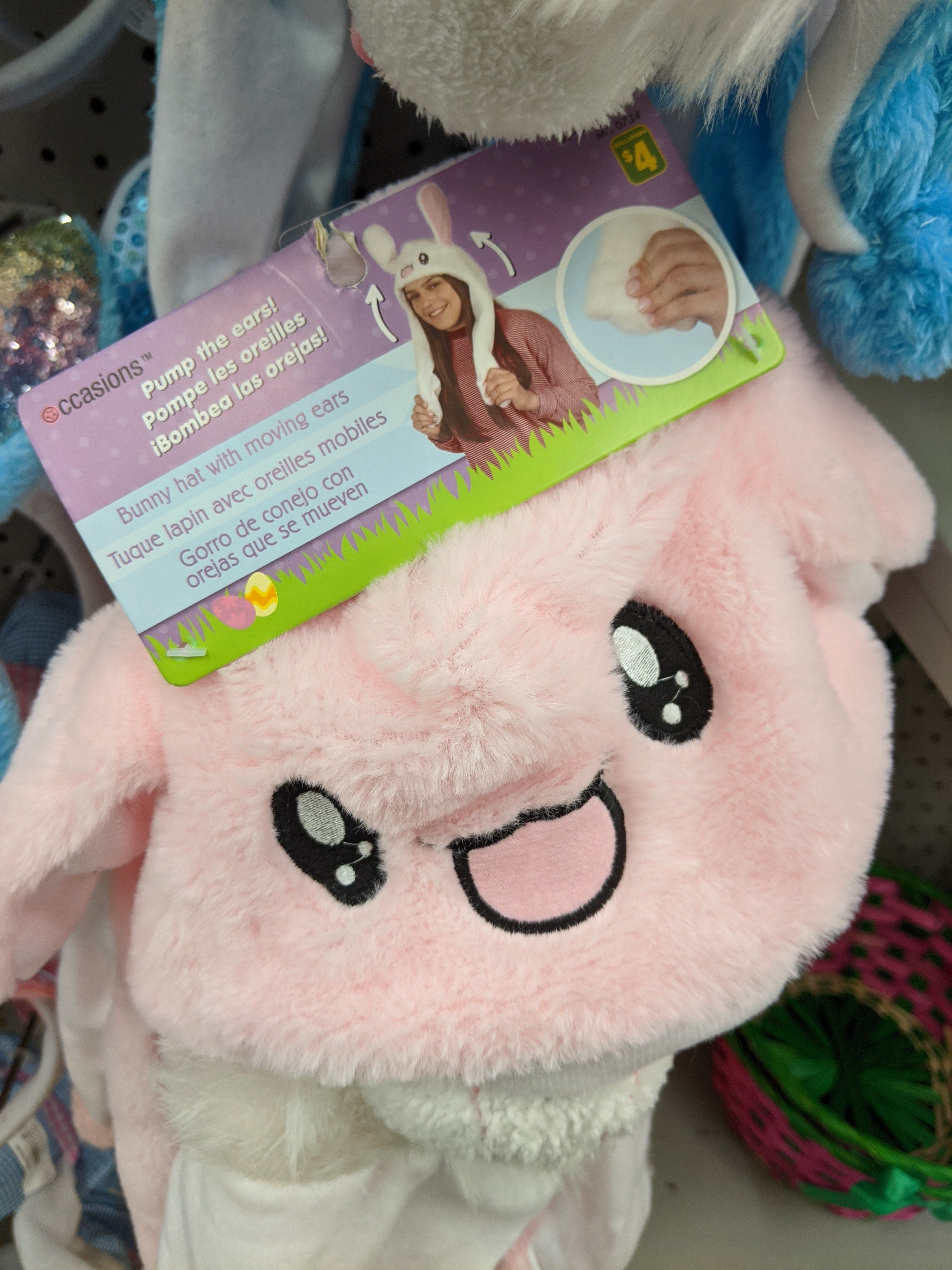 bunny hat with moving ears dollarama