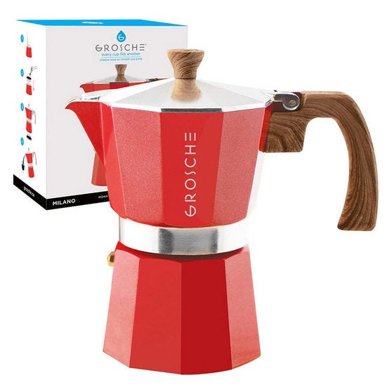 3. Best Moka Pot: GROSCHE Milano Stovetop Espresso Maker