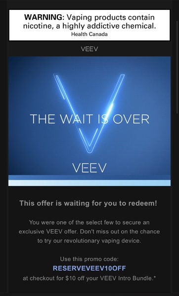 VEEV] ON ONLY - VEEV Vape Intro Bundle $9.99 - RedFlagDeals.com Forums