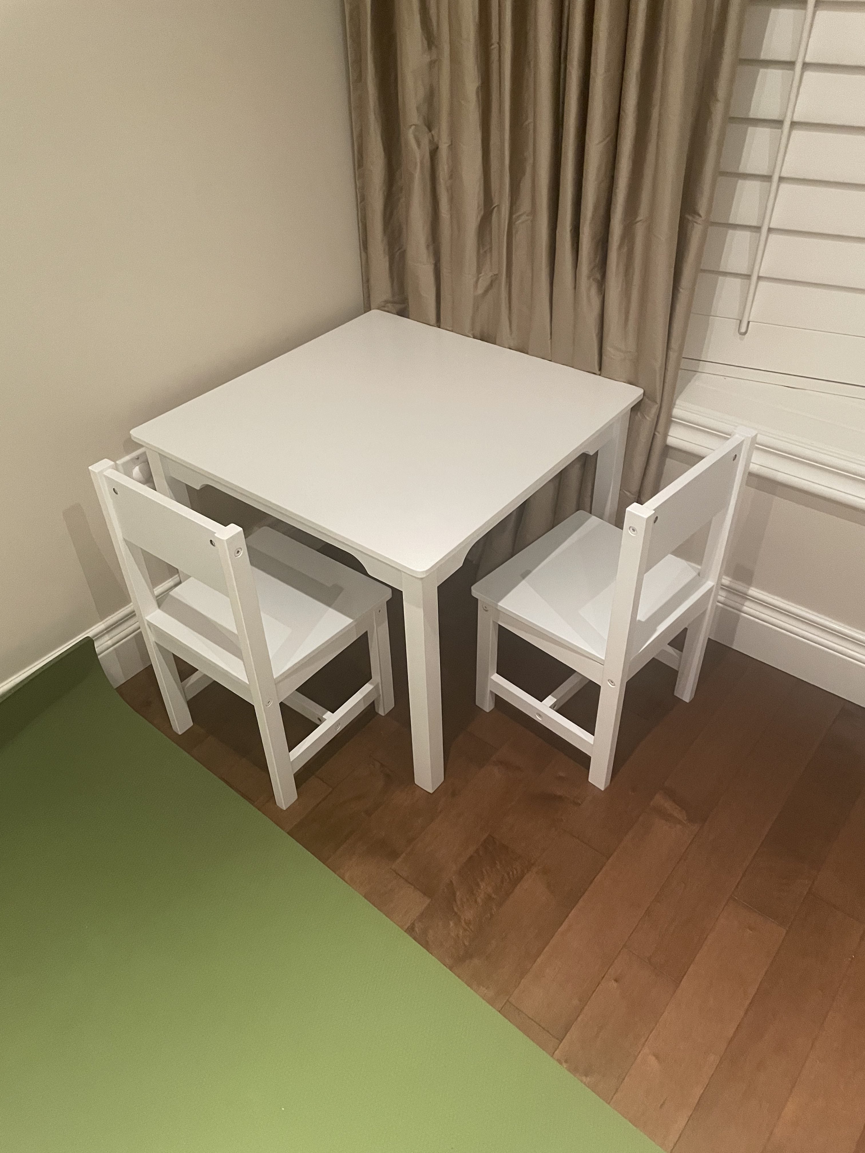 [Staples] Children's 3Piece Table and Chair Set White 39.99