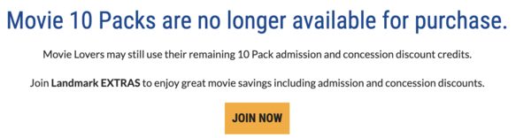 [Landmark Cinemas] Landmark Extras membership program - $9.99/month ...