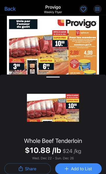 [Loblaws/RCSS] Prime Rib Roast $6.88lb (Dec. 22-24) Ontario ...