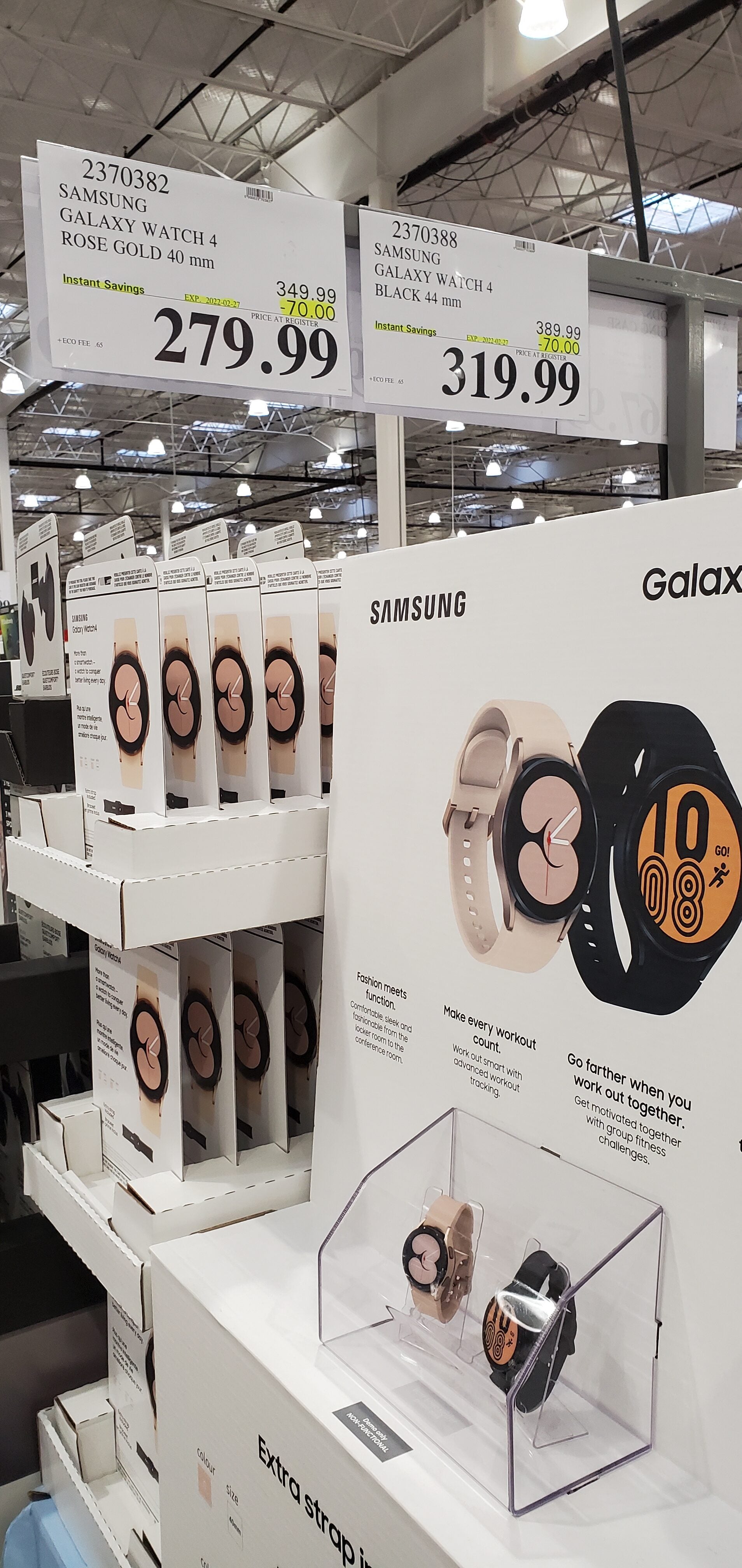 [Costco] Samsung Galaxy Watch 4 44mm for 320 and 40mm for 280