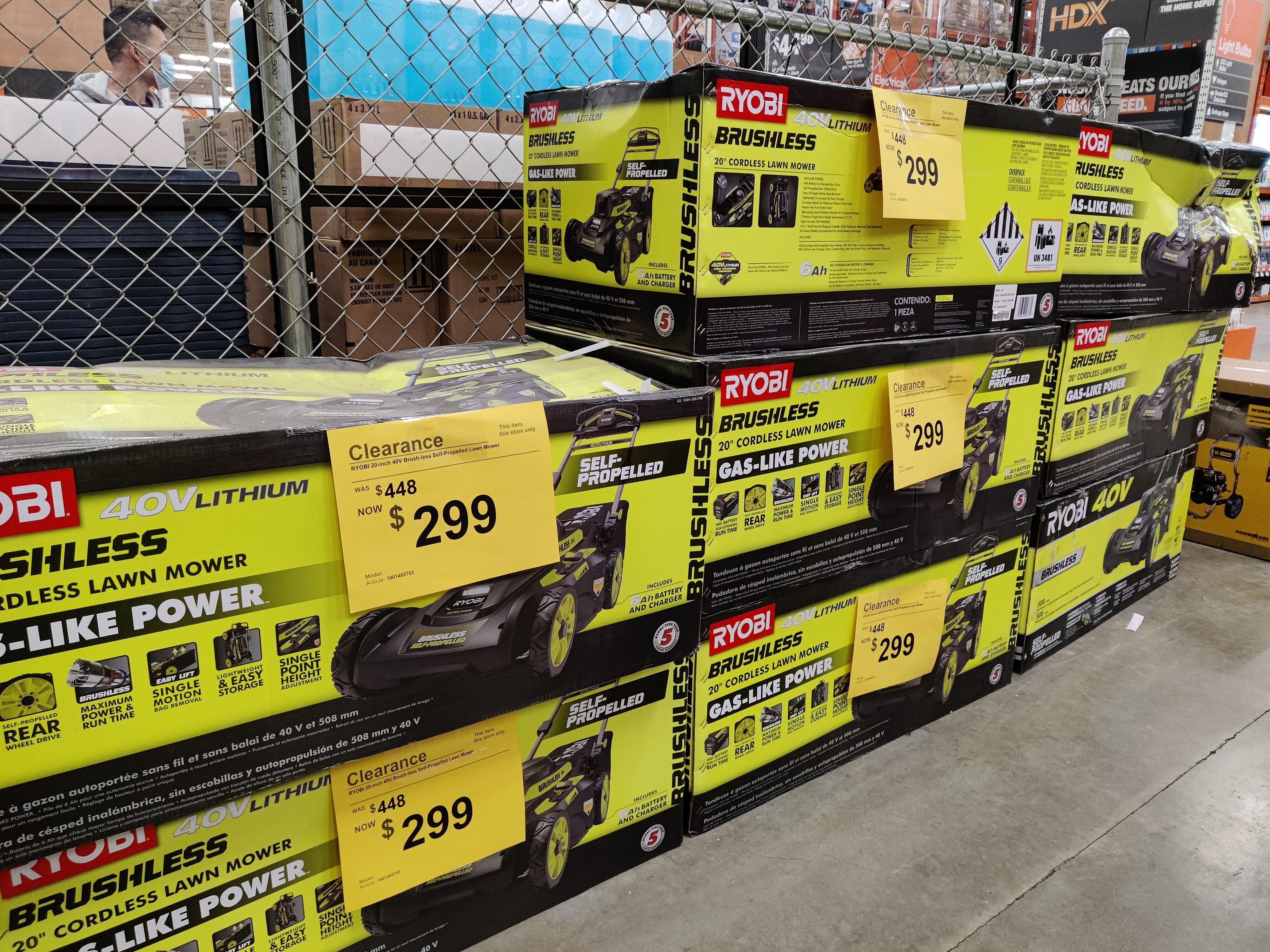 Home depot ryobi self store propelled lawn mower