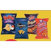 Ruffles, Doritos or Humpty Dumpty Party Mix , Ringolos , Sour Cream & Onion Rings or Cheese Sticks 