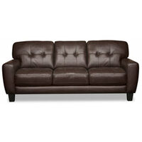 84" Curt Genuine Leather Sofa