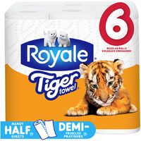 Royal Bathroom Tissue, Tiger Towel Paper Towels or Facial Tissue