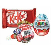 Nestle Chocolate Bars, Kinder Surprise, Tootsie Pops or Dubble Bubble Pops