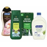 Softsoap or Irish Spring Body Wash, Irish Spring Bar Soap or Softsoap Liquid Hand Soap Refills
