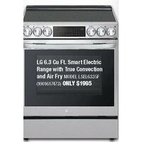 LG 6.3 Cu.Ft. Smart Electric Range With True Convection and Air Fry 