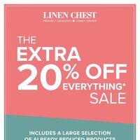 Linen Chest - The Extra 20% Off Everything Sale Flyer