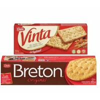 Breton, Vinta, Dare Bold'n Baked Or Veggie Crisps, Melba Canapes Or Grissol Baguettes 