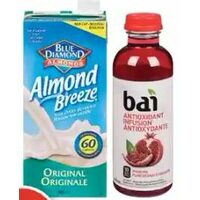 Almond Breeze or Bai Infused Beverages