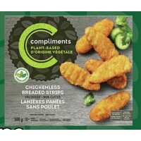 Compliments Plant-Based Chicken Strips or Meatballs 