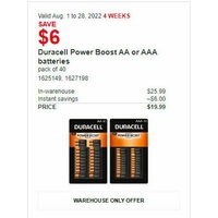 Duracell Power Boost AA or AAA Batteries