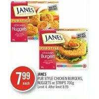 Janes Pub Style Chicken Burgers, Nuggets Or Strips