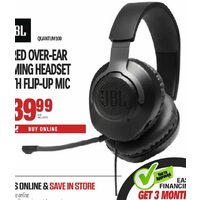 JBL Wired Over-Ear Gaming Headset With Flip-Up Mic