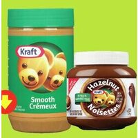 Kraft Peanut Butter or Hazelnut Spread 