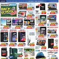 Factory Direct - Weekly Deals - Back To School Earlybird Sale Flyer