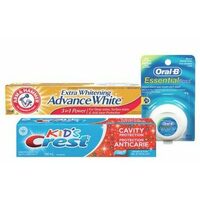 Arm & Hammer or Crest Cavity Protection or Kids' Toothpaste Crest Scope Mouthwash or Oral-B Floss