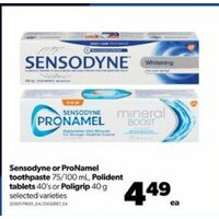 Sensodyne Or Pronamel Toothpaste, Polident Tablets Or Poligrap