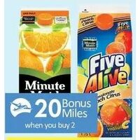 Minute Maid Orange Juice Fruitopia Nestea Five Alive or Minute Maid No Sugar Added Beverages 