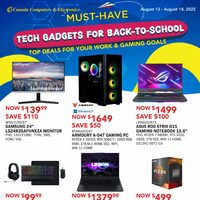 Canada Computers - Weekly Deals - Tech Gadgets For Back-To-School Flyer