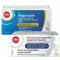 Life Brand Naproxen, Low Dose Asa or Ibuprofen Pain Relief Products