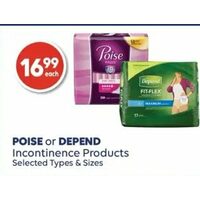 Poise Or Depend Incontinence Products