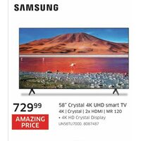 Samsung 58'' Crystal 4k UHD Smart TV