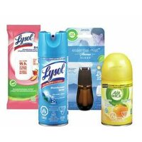 Lysol Disinfecting Wipes or Sanitizing Spray or Air Wick Essential Mist, Freshmatic or Scented Oil Refills