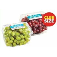 Pc Stella Bella Green Seedless Grapes or Sweet Celebration Red Seedless Grapes 