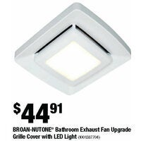 Broan-Nutone Bathroom Exhaust Fan Upgrade Grille Cover With Led Light